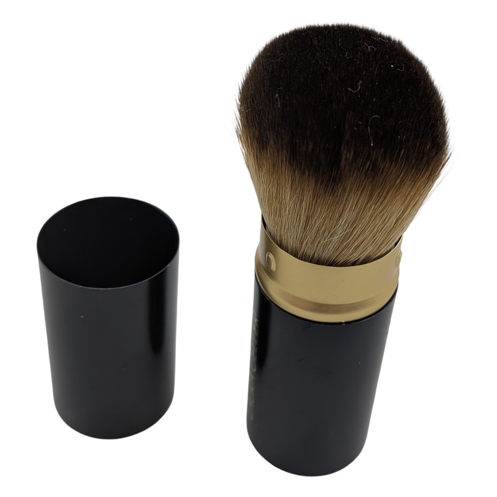Laura Geller Retractable Airbrush Kabuki Brush Black Gold Travel Makeup Tool